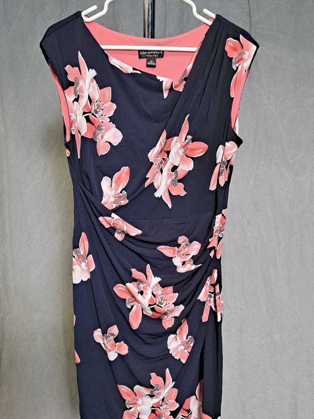 Floral Faux Wrap Dress Connected Apparel